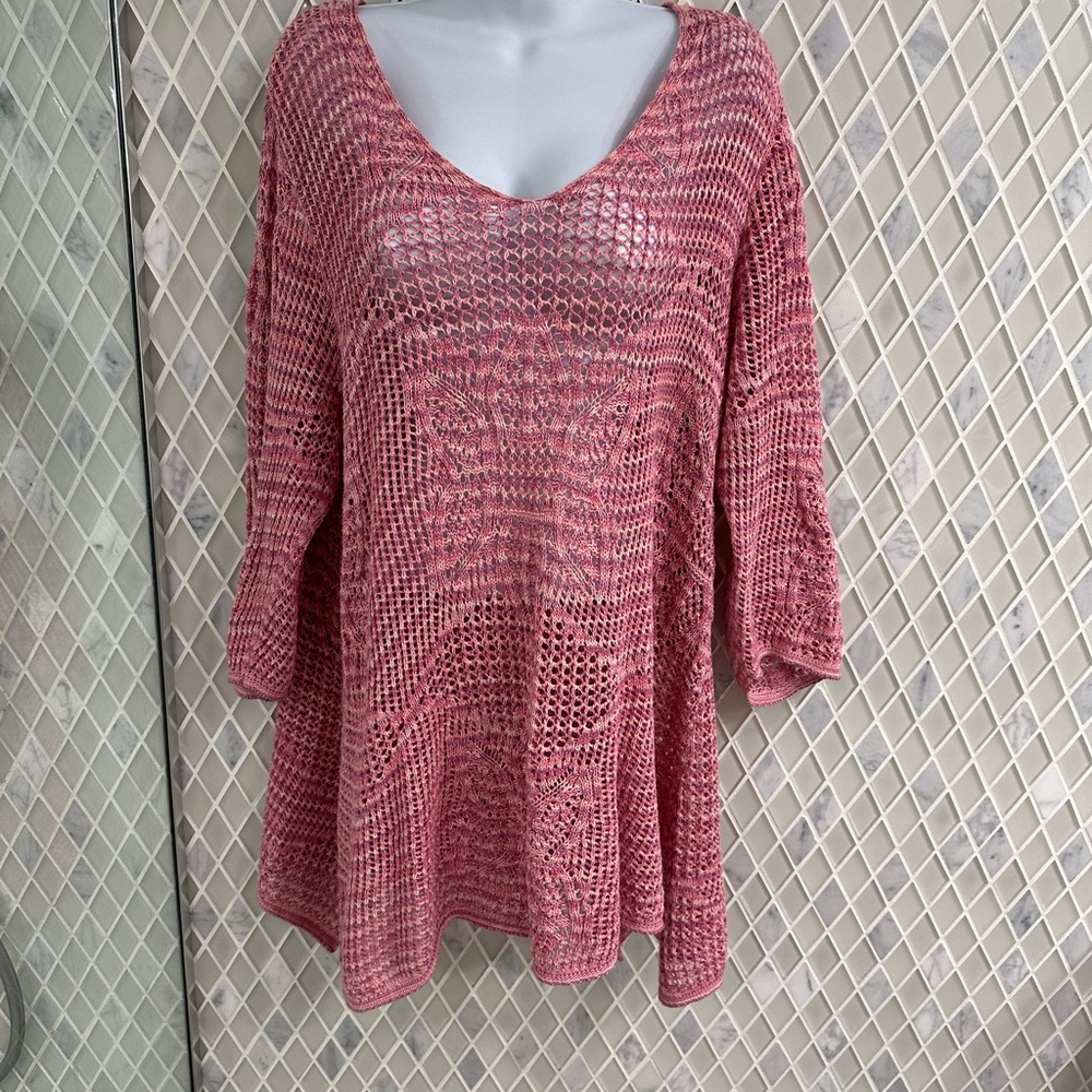 Jean Pierre 109% open-knit cotton, V-neck sweater